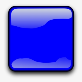 Transparent Button Clipart - Transparent Blue Square Button, HD Png Download, Transparent PNG