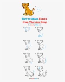 How To Draw Simba From The Lion King - Draw Simba From Lion King Easy, HD Png Download, Transparent PNG