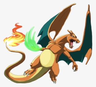 #006 Charizard Used Dragon Claw And Flamethrower - Charizard Using Dragon Claw, HD Png Download, Transparent PNG