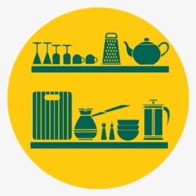 Kitchen Icons Round Picture   Class - Kitchen Icon Round, HD Png Download, Transparent PNG