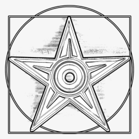 Vitruvian Barnstar Hires - Symbol Of Leonardo Da Vinci, HD Png Download, Transparent PNG