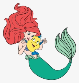 Baby Seal Ariel, - Ariel And Flounder Clipart, HD Png Download, Transparent PNG