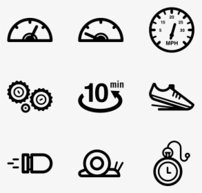 Speeddometer And Time - Speedometer Icon, HD Png Download, Transparent PNG