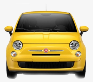 Fiat Yellow Png Image Front View - Fiat 500 Front View, Transparent Png, Transparent PNG
