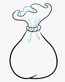 How To Draw Cartoon Money - Money Bag Drawing Easy, HD Png Download, Transparent PNG