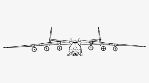 Plane, Jet, Front, View, Airplane, Fly, Aviation - Antonov An-225 Mriya, HD Png Download, Transparent PNG