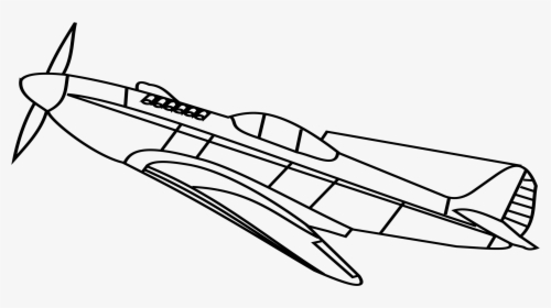 Ww2 Fighter Plane 2 Clip Arts - Ww2 Fighter Planes Drawing, HD Png Download, Transparent PNG