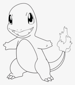 Collection Of Free Charizard Drawing Charmander Download - Charmander Black And White, HD Png Download, Transparent PNG