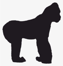 Gorilla Silhouette Clip Art Vector Graphics Image - Save The Gorillas Poster, HD Png Download, Transparent PNG