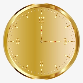 Gold Clock Clip Arts - Icon Golden Clock Png, Transparent Png, Transparent PNG