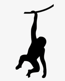 Hanging Monkey Silhouette, HD Png Download, Transparent PNG