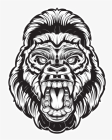 Angry Gorilla Face Png Clipart , Png Download - Angry Gorilla Clip Art, Transparent Png, Transparent PNG