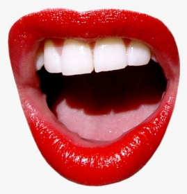 Open Mouth With Lipstick, HD Png Download, Transparent PNG