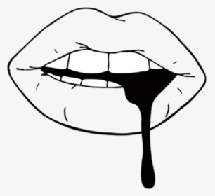 Lips Black Render Png Labios Tumblr Clipart , Png Download - Black And White Lips, Transparent Png, Transparent PNG
