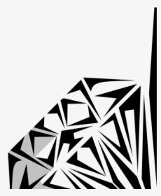 Diamond Clipart Black And White - Diamond With White Border, HD Png Download, Transparent PNG
