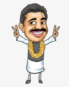 Indian Politician Cartoon Png, Transparent Png, Transparent PNG