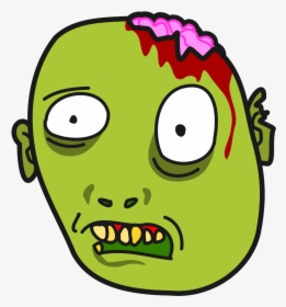 Zombie, Undead, Monster, Horror, Face, Head, Demon - Cartoon Zombie Face Png, Transparent Png, Transparent PNG