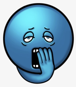 Tired Emoji Icon Png Source - Blue Emoji Tired Face, Transparent Png, Transparent PNG