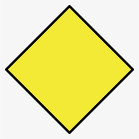 Transparent Yellow Diamond Png - Blank Yellow Caution Sign, Png Download, Transparent PNG