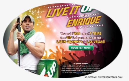 Live It Up With Enreque Sweepstakes - Poster, HD Png Download, Transparent PNG