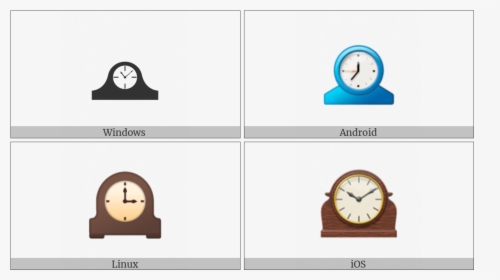 Mantelpiece Clock On Various Operating Systems - Cartoon, HD Png Download, Transparent PNG