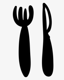 Restaurant Hand Drawn Fork And Knife, HD Png Download, Transparent PNG