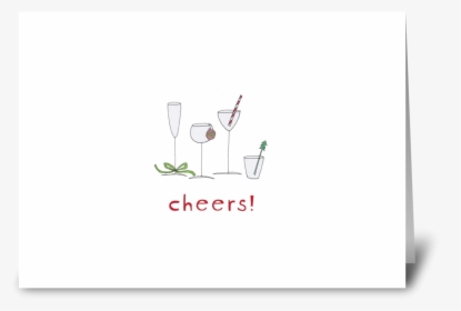 Holiday Cocktails Greeting Card - Illustration, HD Png Download, Transparent PNG