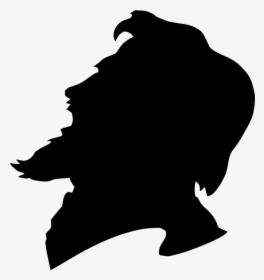 Old Man Face Silhouette, HD Png Download, Transparent PNG