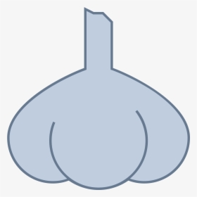 The Icon Is A Simple Depiction Of A Head Of Garlic - Line Art, HD Png Download, Transparent PNG