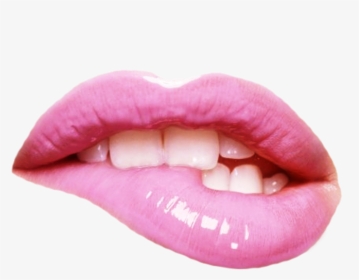 Transparent Lips Fashion - Lip Biting Black And White, HD Png Download, Transparent PNG