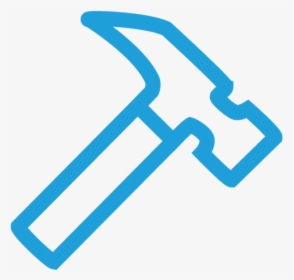 Hammer Icon Blue Line, HD Png Download, Transparent PNG