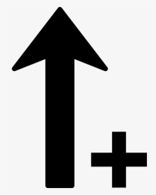 Sort Up Ascending Arrow With Plus Sign - Icon, HD Png Download, Transparent PNG