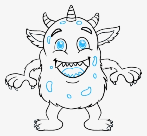 How To Draw Cartoon Monster - Scary Monster Drawings Easy, HD Png Download, Transparent PNG