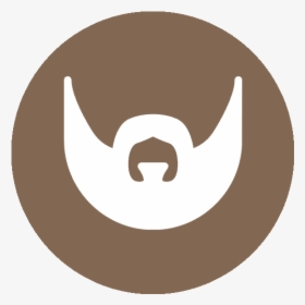 White Beard Icon With A Brown Background - Black C, HD Png Download, Transparent PNG