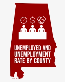 Alabama Number Unemployed And Unemployment Rate - Food Deserts In Alabama, HD Png Download, Transparent PNG