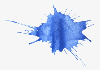 Blue Watercolor Splatter, HD Png Download, Transparent PNG