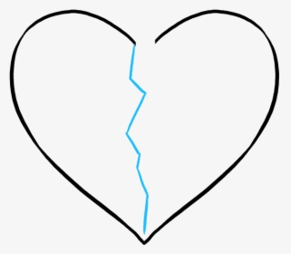 Drawing Detail Broken Heart - Draw Broken Heart, HD Png Download, Transparent PNG