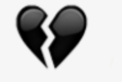 #broken #heart #hearts #black #emoji #emojis #aesthetic - Heart, HD Png Download, Transparent PNG