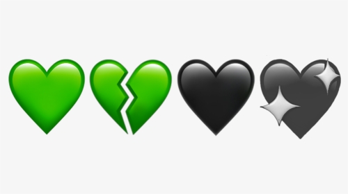 #green #hearts #heart #broken #brokenheart #aesthetic - Broken Purple Heart Emoji, HD Png Download, Transparent PNG