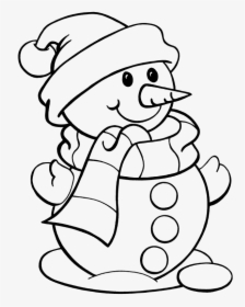 Snowman Black And White Snowflake Clipart Black And - Simple Easy ...