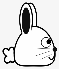 Spring Bunny Animal Free Black White Clipart Images - Rabbit, HD Png Download, Transparent PNG