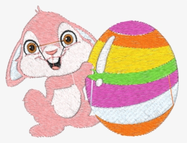 Bunny Holding Easter Egg, HD Png Download, Transparent PNG