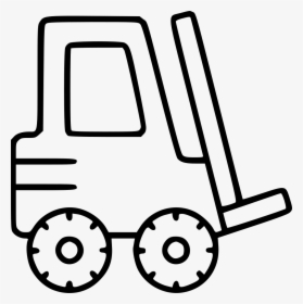 Forklift Industrial Equipment Moving Loader Warehouse - Easy Drawing Of A Forklift, HD Png Download, Transparent PNG
