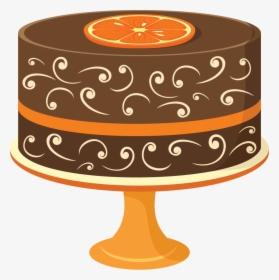 Orange Cake Clip Art Food Dessert Baked Goods Cake Desenho De Bolo Em Png Transparent Png Transparent Png Image Pngitem