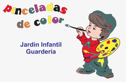 Jardín Infantil Pinceladas De Color - Cartoon, HD Png Download, Transparent PNG