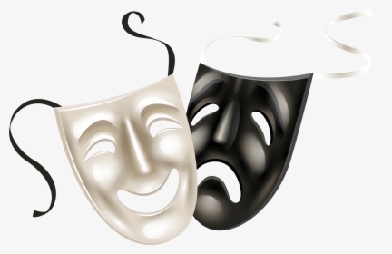 Clip Art Drama Mask Clip Art - Drama Masks Transparent Background, HD Png Download, Transparent PNG