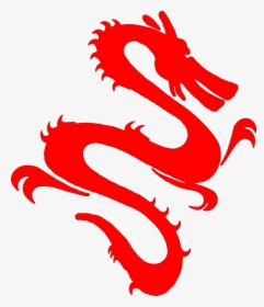 Dragão, Caligrafia, Red, Ásia, Pincelada, Amigável - Red Dragon Vector Free, HD Png Download, Transparent PNG