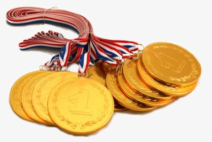 Gold Medal Transparent Png - Bunch Of Gold Medals, Png Download, Transparent PNG