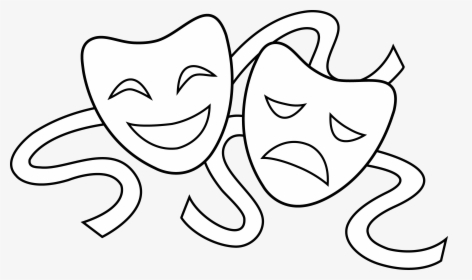 Acting Clipart - Comedy Tragedy Theater Masks, HD Png Download, Transparent PNG