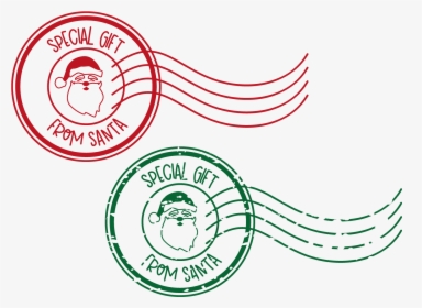 Santa Stamp Svg Free - North Pole Stamp Png, Transparent Png, Transparent PNG
